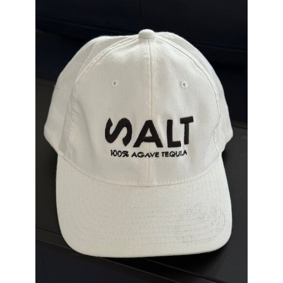 Salt 100% Agave Tequila Embroidered White Black Flexfit Adjustable Hat L XL Larg - Picture 1 of 7